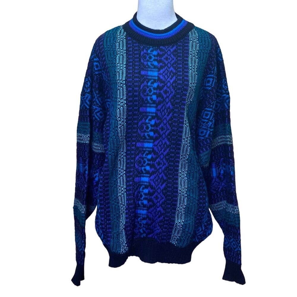 Vintage Expressions International Acrylic Knit Sweater Size Large